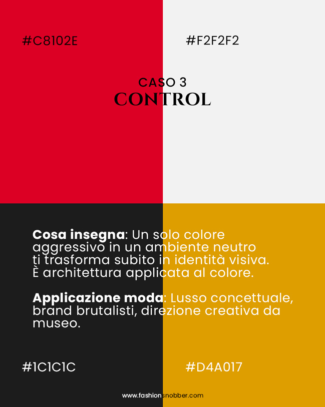 Control: meno colori, più impatto sul brand.