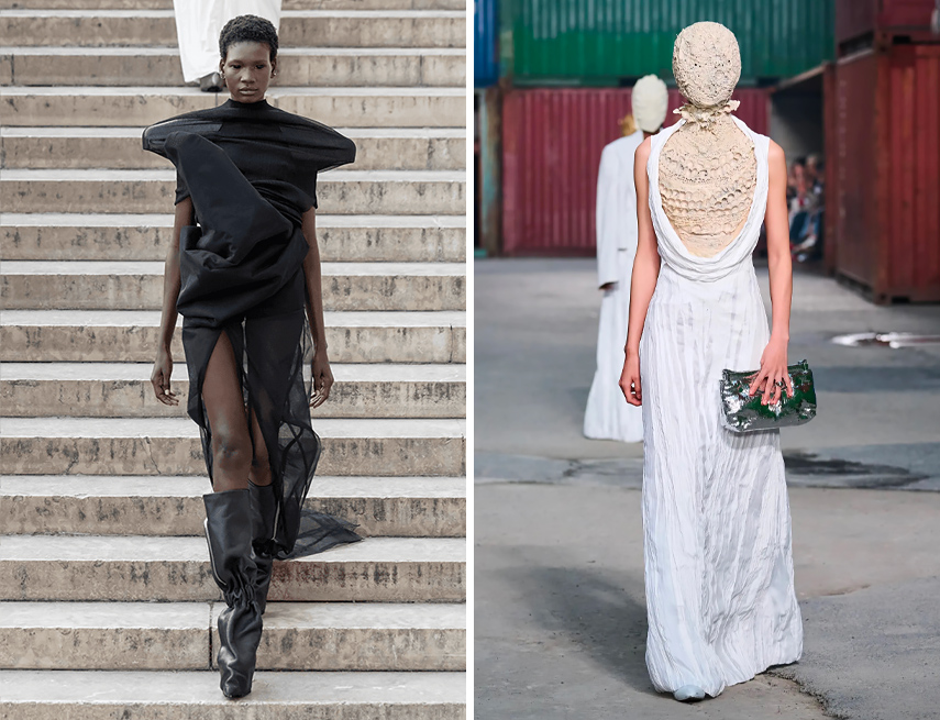 Rick Owens primavera estate 2026 & Maison Margiela autunno inverno 2026.