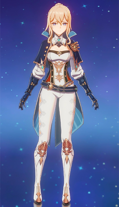 Il preppy fantasy di Jean Gunnhildr in Genshin Impact.