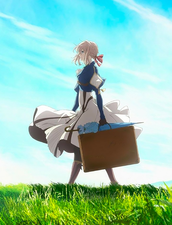 Lo stile preppy emotivo di Violet Evergarden.