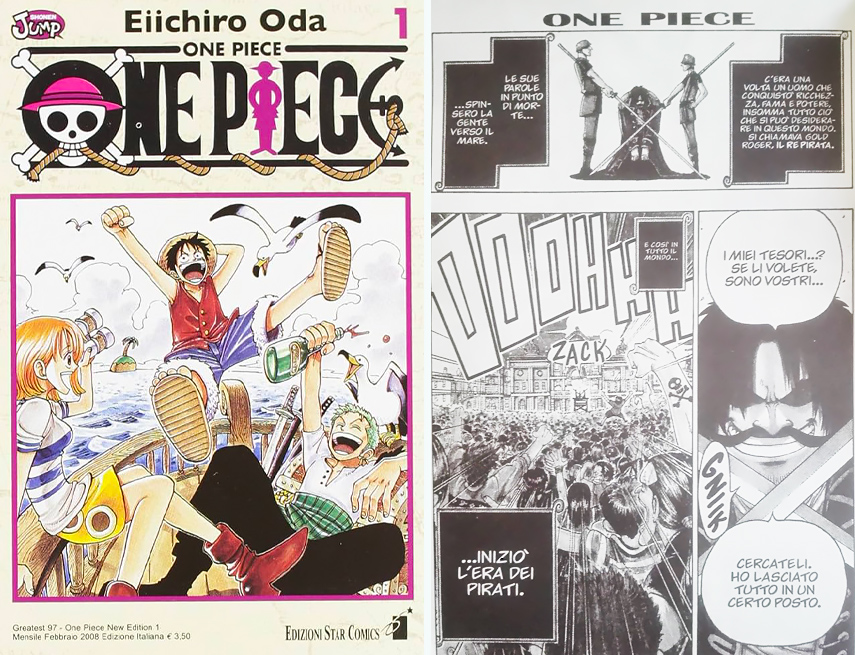 Primo numero del manga One Piece.