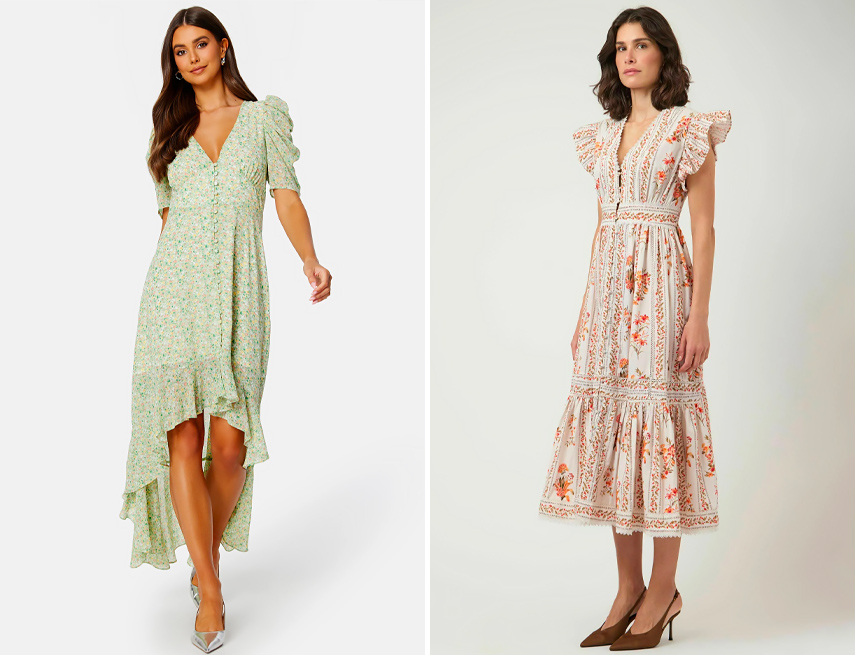 Vestito midi floreale: il capo evergreen dei saldi estivi.
